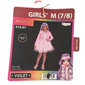 RAINBOW HIGH VIOLET Girls Medium 7-8 Dress Layered